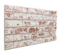 vidaXL Paneles de pared 10 pcs 100 x 50 cm Espuma EPS Multicolor Rojo y blanco