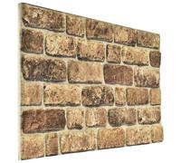 vidaXL Paneles de pared 10 uds. 100 x 50 cm Arena Oscura Espuma EPS