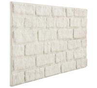 vidaXL Paneles de pared 10 uds. 100 x 50 cm Blanco Espuma EPS