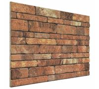 vidaXL Paneles de pared 10 pcs 100 x 50 cm Espuma EPS Multicolor Marrón y blanco