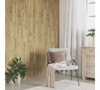 vidaXL Paneles de pared con aspecto de madera PVC marrón 4,12 m² Madera de roble