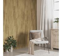 vidaXL Paneles de pared con aspecto de madera PVC marrón 4,12 m²