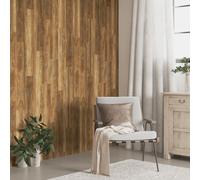 vidaXL Paneles de pared con aspecto de madera PVC marrón 4,12 m²