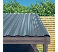 vidaXL Paneles de tejado 12 unidades acero galvanizado gris 100x36 cm