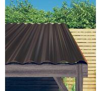 vidaXL Paneles de tejado 12 unidades acero galvanizado marrón 100x36 cm