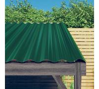 vidaXL Paneles de tejado 12 unidades acero galvanizado verde 60x36 cm
