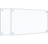 vidaXL Paneles protectores para cocina, 2 unidades, transparentes, 70x40 cm, vidrio templado