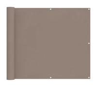 vidaXL Pantalla de Balcón Taupé 100 x 400 cm Tela Oxford, Panel de balcón Moderno, Resistente a UV, Agua y Durable, solución de Sombra para jardín, terraza, Patio