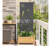 vidaXL Pantalla de Privacidad para Jardín Calado Antracita 50 x 140 cm