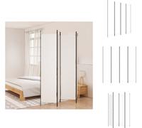 vidaXL, pantalla divisoria de 4 paneles, color blanco, 200x220 cm, tela