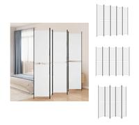 vidaXL, pantalla divisoria de 5 paneles, blanca, 250 x 220 cm, tela