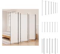 vidaXL, pantalla divisoria de 6 paneles, color blanco, 300x200 cm, tela