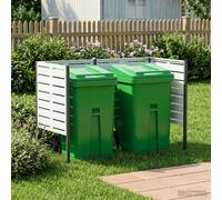 vidaXL Pantalla para contenedor de basura 167 x 85 x 113 cm Acero