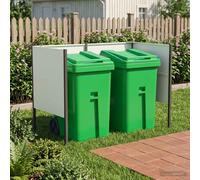 vidaXL Pantalla para contenedor de basura 167 x 85 x 113 cm Acero