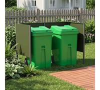 vidaXL Pantalla para contenedor de basura 167 x 85 x 113 cm Acero