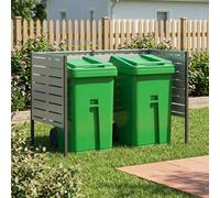 vidaXL Pantalla para contenedor de basura 167 x 85 x 113 cm Plateado