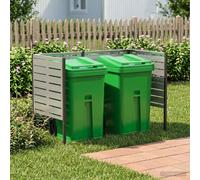 vidaXL Pantalla para contenedor de basura 167 x 85 x 113 cm Plateado