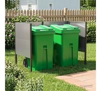 vidaXL Pantalla para contenedor de basura 167 x 85 x 113 cm Plateado