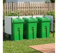 vidaXL Pantalla para contenedor de basura 249 x 85 x 113 cm Acero