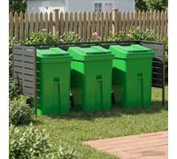 vidaXL Pantalla para contenedor de basura 249 x 85 x 113 cm Acero