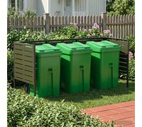 vidaXL Pantalla para contenedor de basura 249 x 85 x 113 cm Acero