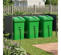 vidaXL Pantalla para contenedor de basura 249 x 85 x 113 cm Acero