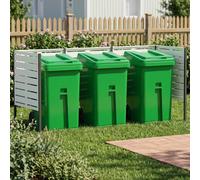 vidaXL Pantalla para contenedor de basura 249 x 85 x 113 cm Acero