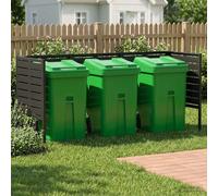 vidaXL Pantalla para contenedor de basura 249 x 85 x 113 cm Acero