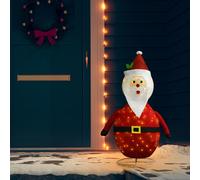 vidaXL Papá Noel de Navidad decorativo con LED tela lujosa 120 cm