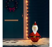 vidaXL Papá Noel de Navidad decorativo con LED tela lujosa 60 cm
