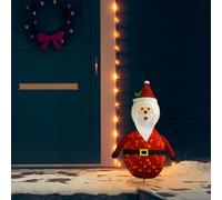 vidaXL Papá Noel de Navidad decorativo con LED tela lujosa 90 cm