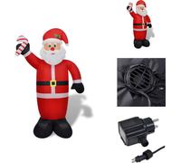 vidaXL Papá Noel inflable de 240 cm - Iluminación navideña
