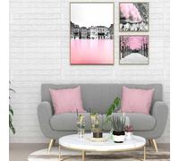 vidaXL Papel pintado autoadhesivo ladrillos 3D 10 unidades blanco