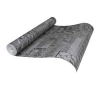 vidaXL Papel pintado de piedra 3D, color negro, 10 x 0,53 m, tela no tejida, sala de estar, decoración de pared moderna, papel pintado 3D, aspecto de piedra, aspecto elegante, estética fresca para el