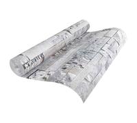 vidaXL Papel tapiz 3D de piedra Gris 10 x 0,53 m Tela no tejida