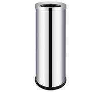 vidaXL Papelera con Cenicero Acero Inoxidable Basura Contenedor Cubo Diseño Elegante Funcional Sofisticado Insertos Extraíbles Robusto Capacidad 32L