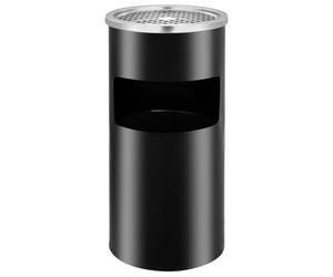 vidaXL Papelera con cenicero de pared acero 26 L