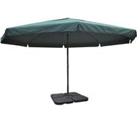 vidaXL Paraguas de aluminio, parasol portátil, soporte para parasol, color verde