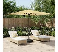 vidaXL Paraguas de Jardín con Base 200 x 300 cm Poliéster Rectangular