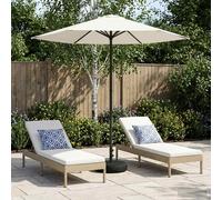 vidaXL Paraguas de Jardín con Base 230 x 230 cm Poliéster Rectangular