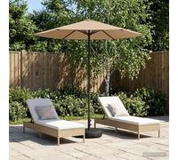 vidaXL Paraguas de Jardín con Base 230 x 230 cm Poliéster Rectangular