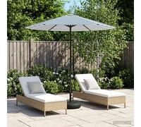 vidaXL Paraguas de Jardín con Base 230 x 230 cm Poliéster Rectangular