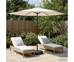 vidaXL Paraguas de Jardín con Base 300 x 300 cm Poliéster Rectangular