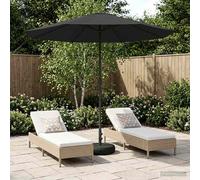 vidaXL Paraguas de Jardín con Base Rectangular 2,3 x 2,3 m Poliéster