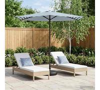vidaXL Paraguas de Jardín con Base Rectangular 2,7 x 2,7 m Poliéster