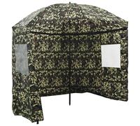 vidaXL Paraguas de Pesca 290 x 225 cm Poliéster Oxford Camuflaje