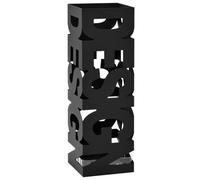 vidaXL Paragüero cuadrado material acero medidas 48.5 cm guarda bastones Color Blanco, Negro,