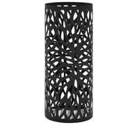vidaXL Paragüero diseño de hojas acero negro