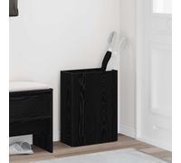 vidaXL Paraguero Roble Negro 40 x 20 x 55,5 cm Madera de ingeniería