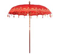 vidaXL Parasol balinés 185 x 185 x 260 cm Algodón Rojo